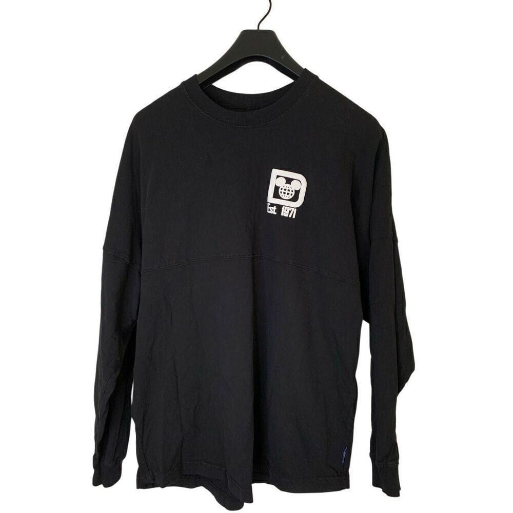 Disney World Spirit Jersey long sleeve sweatshirt black size medium